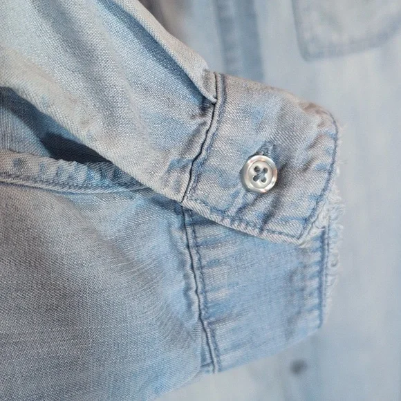 Cloth & Stone Light Blue Denim Shirt Dress - Picture 6 of 10